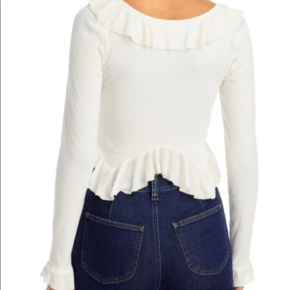 FREE PEOPLE OPHELIA WOMENS TIE FRONT TOP